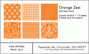 Orange Zest Pattern Pack (36 Sheets)
