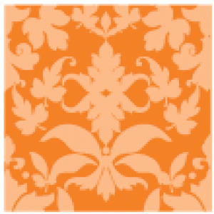 Orange Zest Damask Individual Pattern Sheets (18 sheets)
