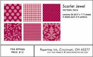 Scarlet Jewel Pattern Pack (36 Sheets)