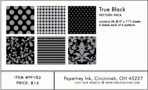 True Black Pattern Pack (36 Sheets)
