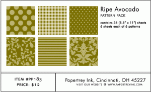 Ripe Avocado Pattern Pack (36 Sheets)