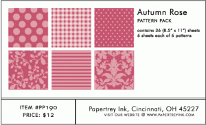 Autumn Rose Pattern Pack (36 Sheets)