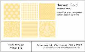 Harvest Gold Pattern Pack (36 Sheets)