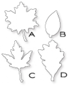 Papertrey Ink - Leaf Prints Die Collection (set of 4)