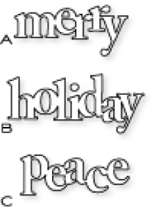 Papertrey Ink - Wonderful Words: Holiday Die Collection (set of 3)