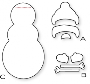 Papertrey Ink - Shape Up Series: Snowman Die Collection (set of 3)