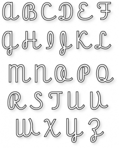 Papertrey Ink - Upper Script Alphabet Die Collection (set of 26)