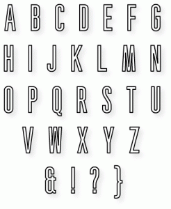 Papertrey Ink - Headline Alphabet Die