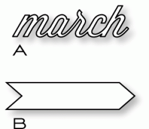 Papertrey Ink - Monthly Moments: March Die Collection (set of 2)