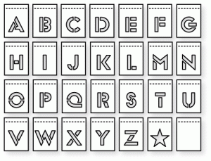 Papertrey Ink - Stenciled Alphabet Blocks Die