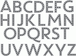 Papertrey Ink - Sew Stylish Alphabet 2 Die