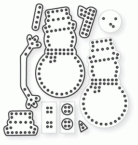 Papertrey Ink - Seasonal Stitching: Snowman Die