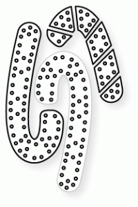 Papertrey Ink - Seasonal Stitching: Candy Cane Die Papertrey Ink - Seasonal Stitching: Candy Cane Die
