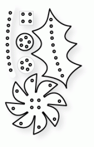 Papertrey Ink - Seasonal Stitching: Holly Die Papertrey Ink - Seasonal Stitching: Holly Die