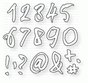 Papertrey Ink - Wet Paint Alphabet Numbers Die