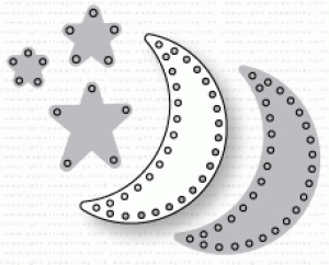 Papertrey Ink - Stitched Moon & Sketched Stars Die