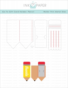 Go-To Gift Card Holder: Pencil Die Collection (set of 2)