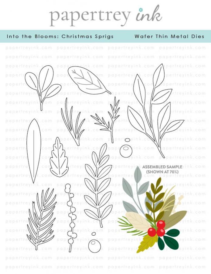 Papertrey Ink - Into the Blooms: Christmas Sprigs Die