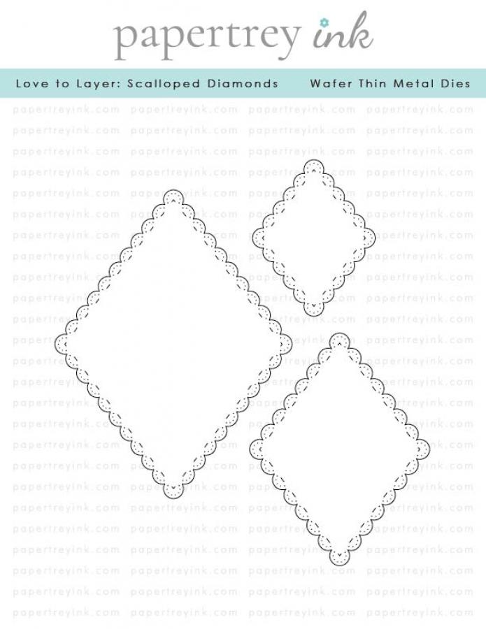 Love to Layer: Scalloped diamonds Die