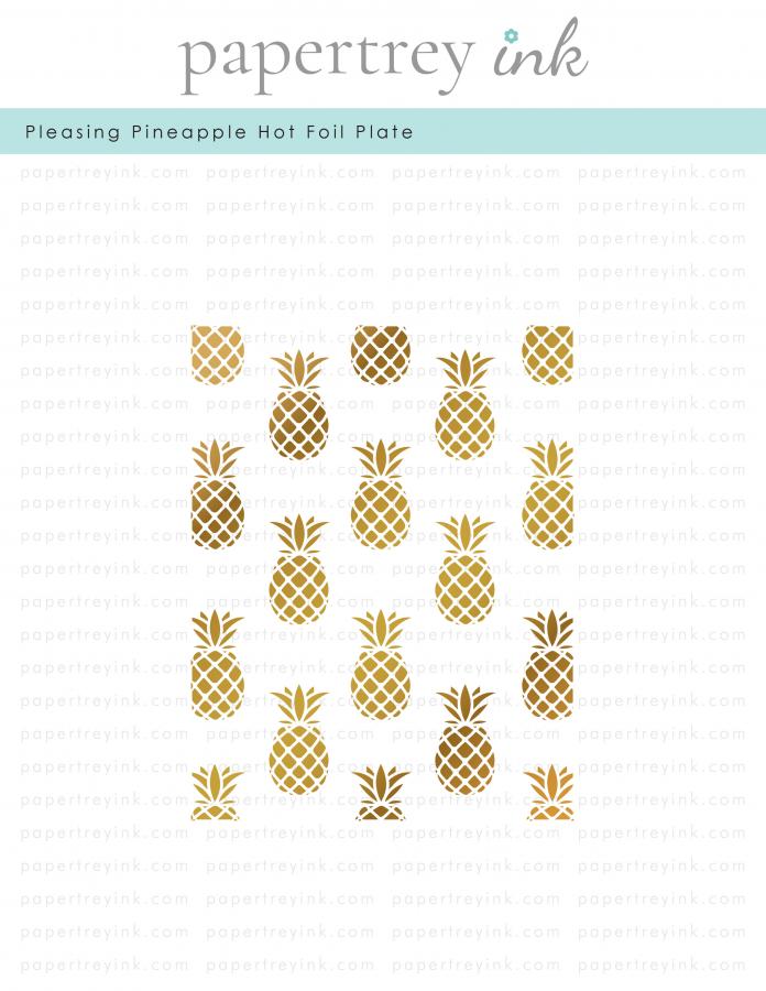 Pleasing Pineapple Hot Foil Plate