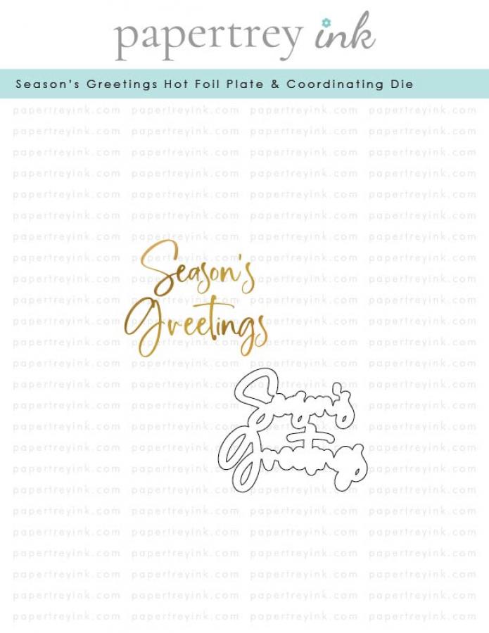 Season's Greetings Hot Foil Plate + Die
