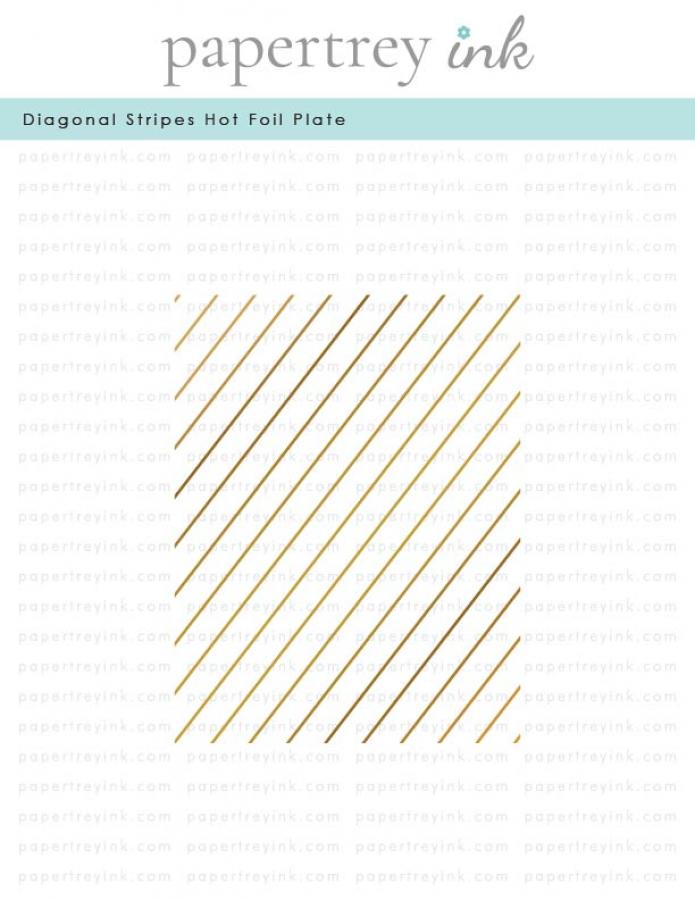 Diagonal Stripes Hot Foil Plate