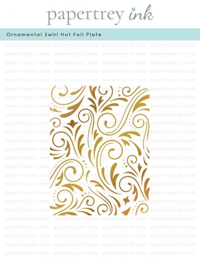 Ornamental Swirl Hot Foil Plate