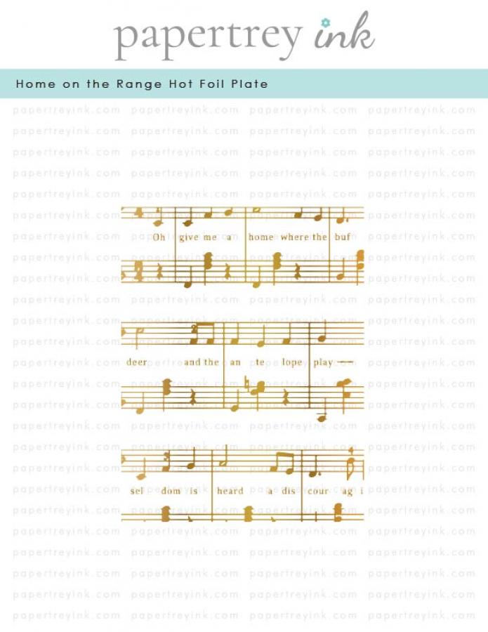 Home on the Range Hot Foil Plate