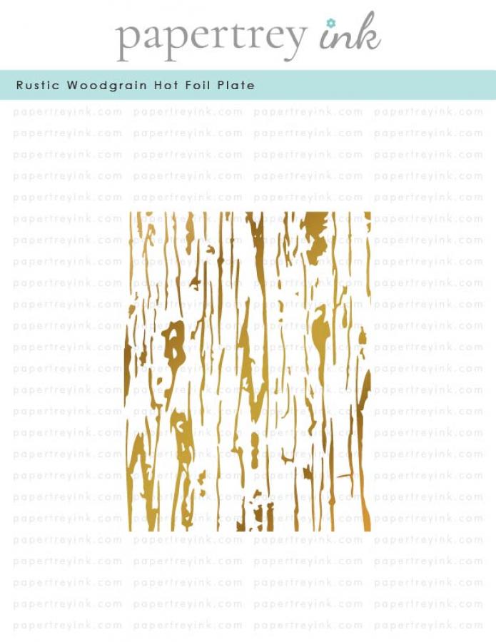 Rustic Woodgrain Hot Foil Plate