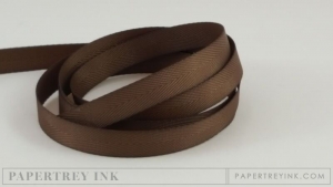 Dark Chocolate 3/8" Twill Tape Ribbon (5 yards)