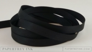 True Black 3/8" Twill Tape Ribbon (5 yards)