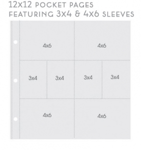 Simple Stories SN@P 12x12 Design 3- 4x6 Horizontal & 3x4 Vertical Pocket Pages