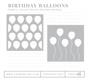 Birthday Balloons Stencil Collection (set of 2)