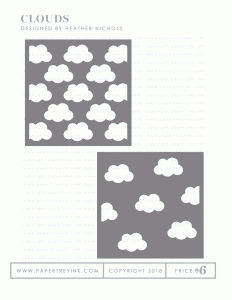 Clouds Stencil Collection (set of 2)