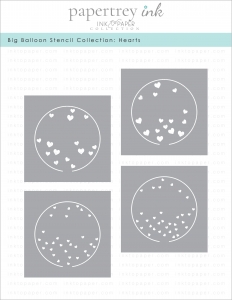 Big Balloon Stencil Collection: Hearts (set of 4) Big Balloon Stencil Collection: Hearts (set of 4)