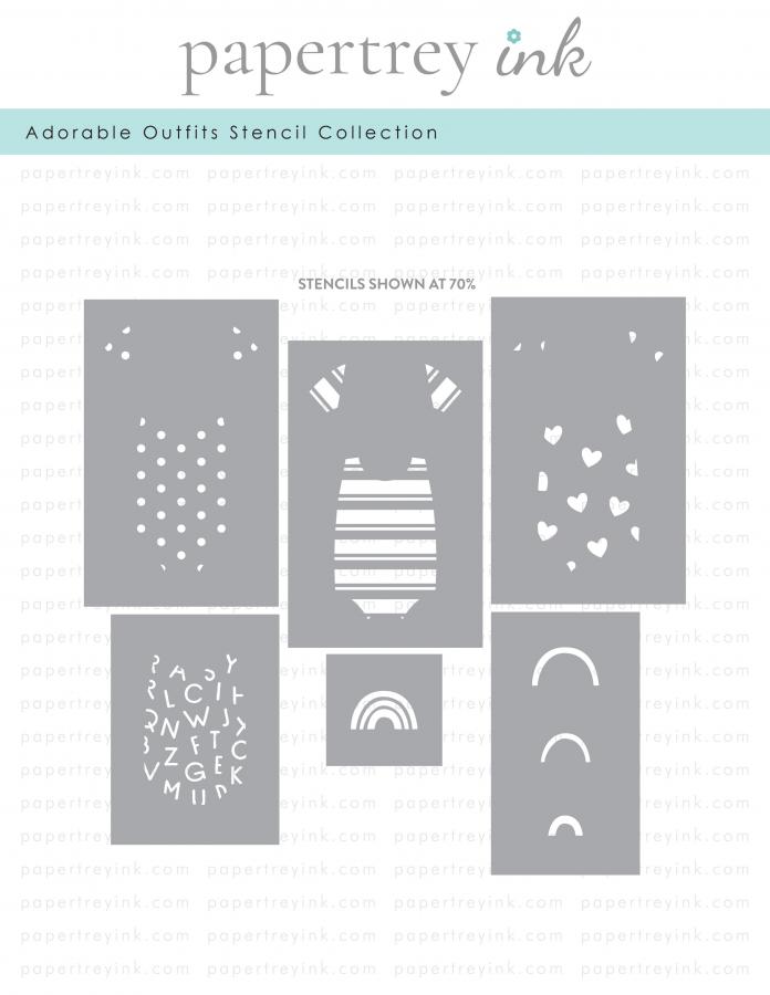 Adorable Outfits Stencil Collection (set of 6)