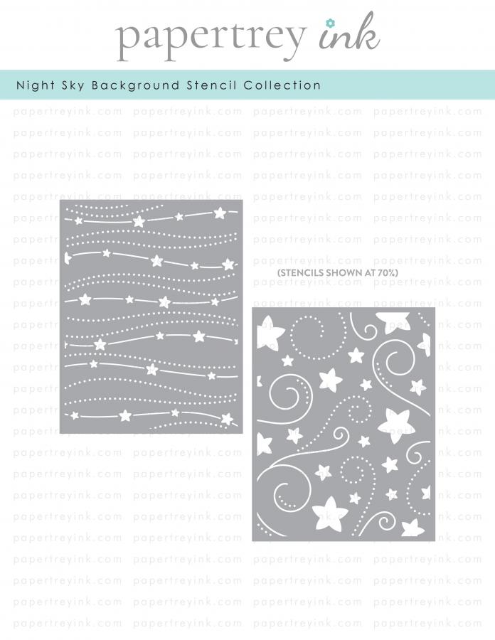 Night Sky Background Stencil Collection (set of 2)