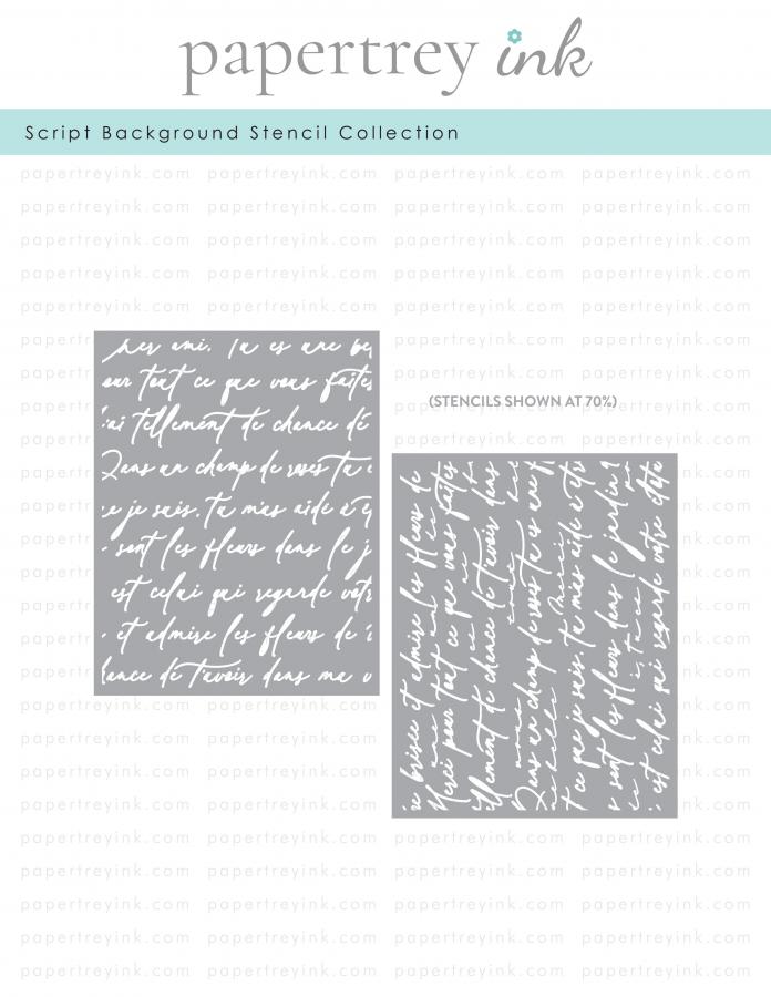 Script Background Stencil Collection (set of 2)