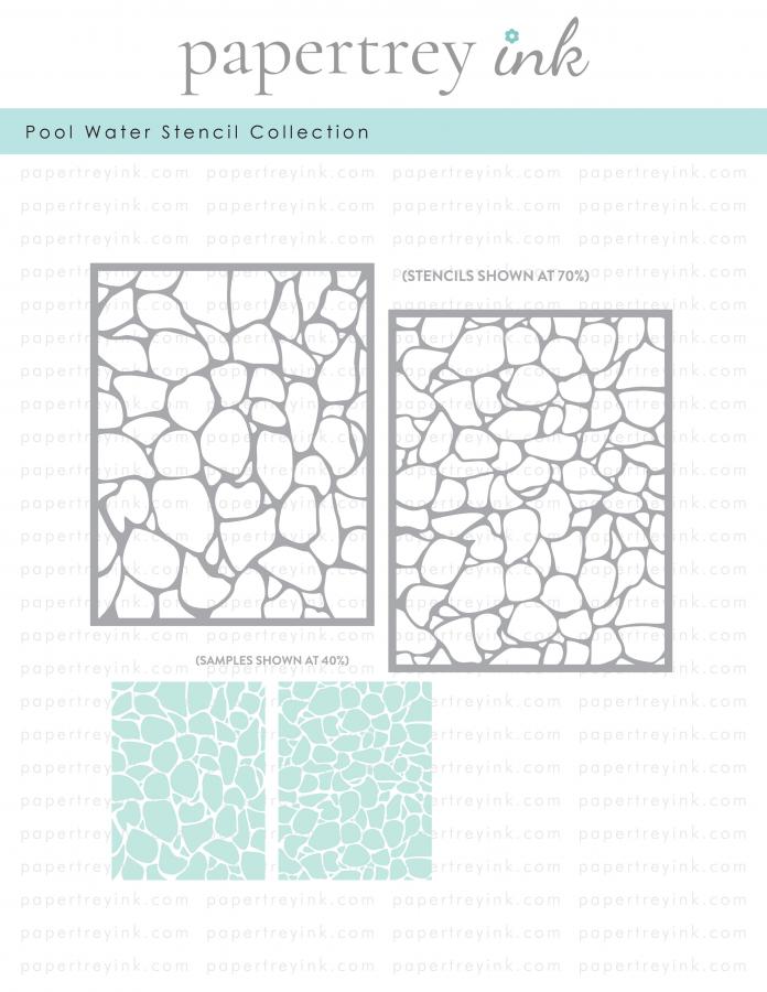 Pool Water Stencil Collection (set of 2)