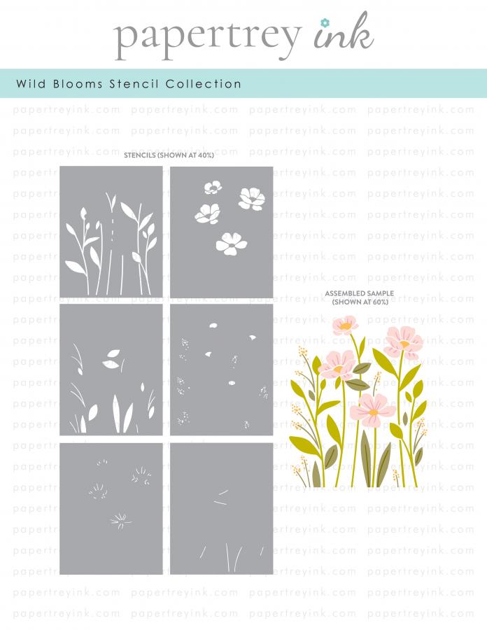 Wild Blooms Stencil Collection (set of 6)