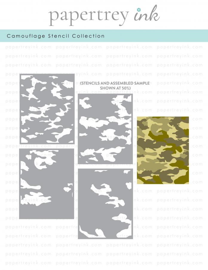 Camouflage Stencil Collection (set of 4)