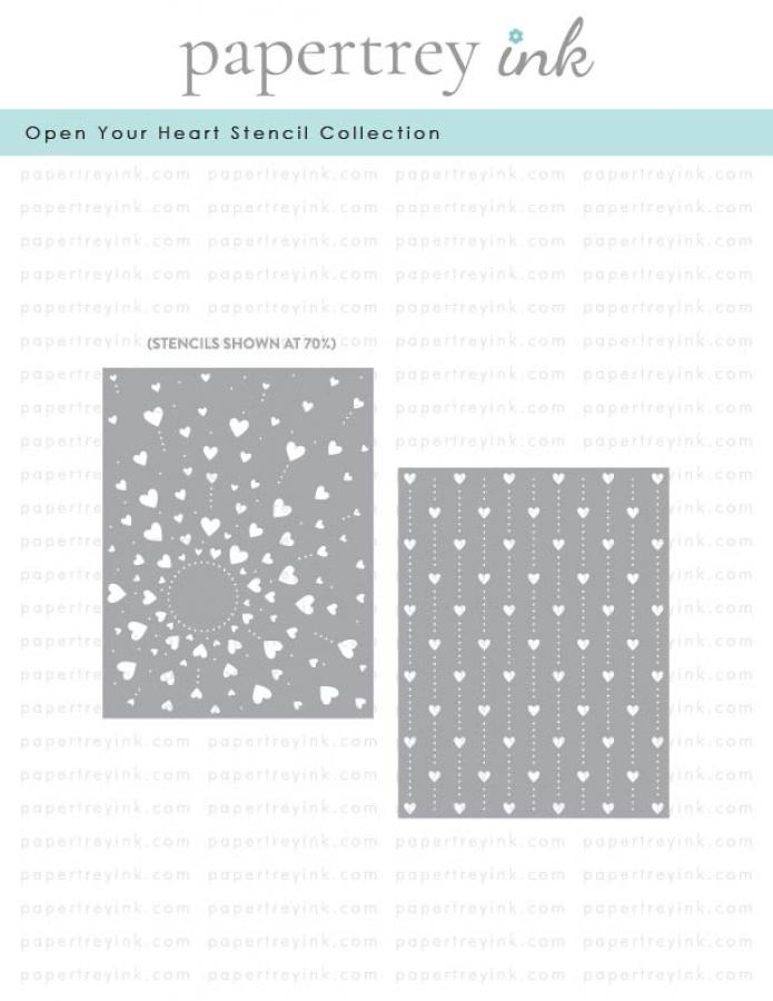 Open Your Heart Stencil Collection (set of 2)