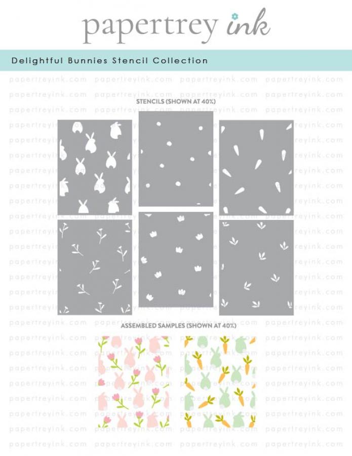 Delightful Bunnies Stencil Collection (set of 6)