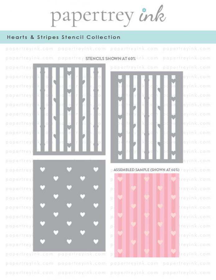 Hearts & Stripes Stencil Collection (set of 3)