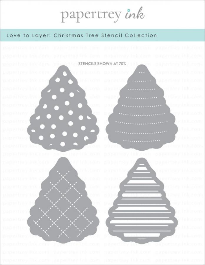 Love to Layer: Christmas Tree Stencil Collection (set of 4)