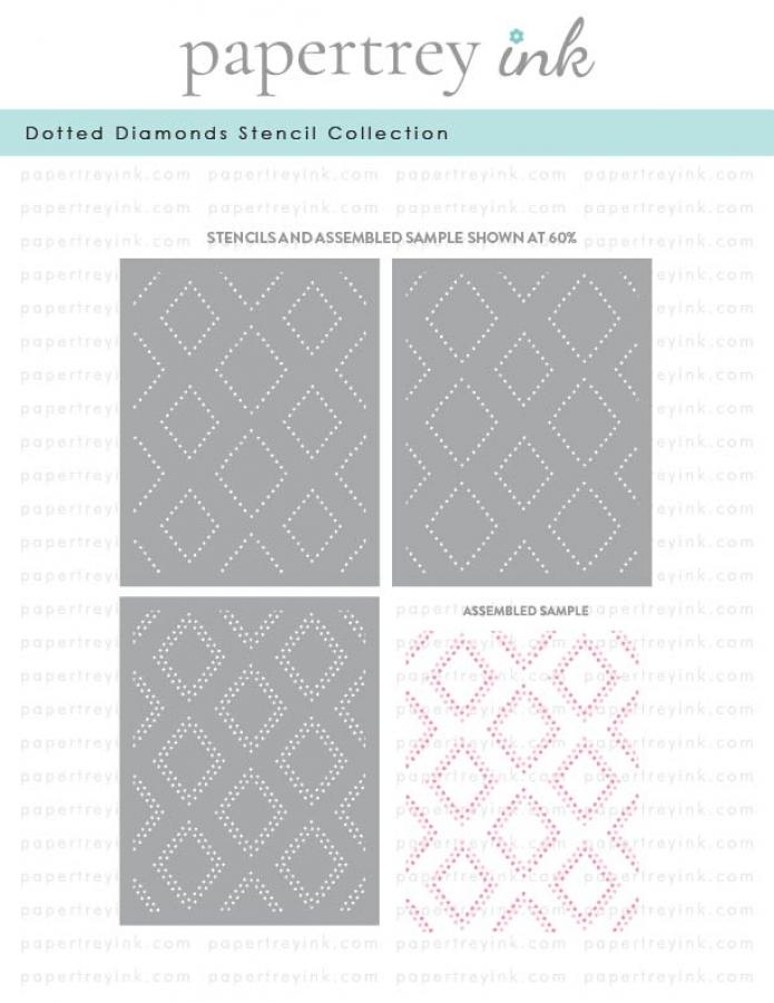 Dotted Diamonds Stencil Collection (set of 3)