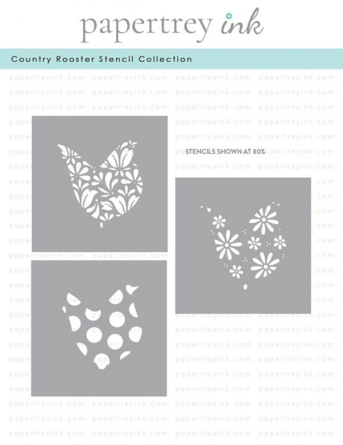 Country Rooster Stencil Collection (set of 3)