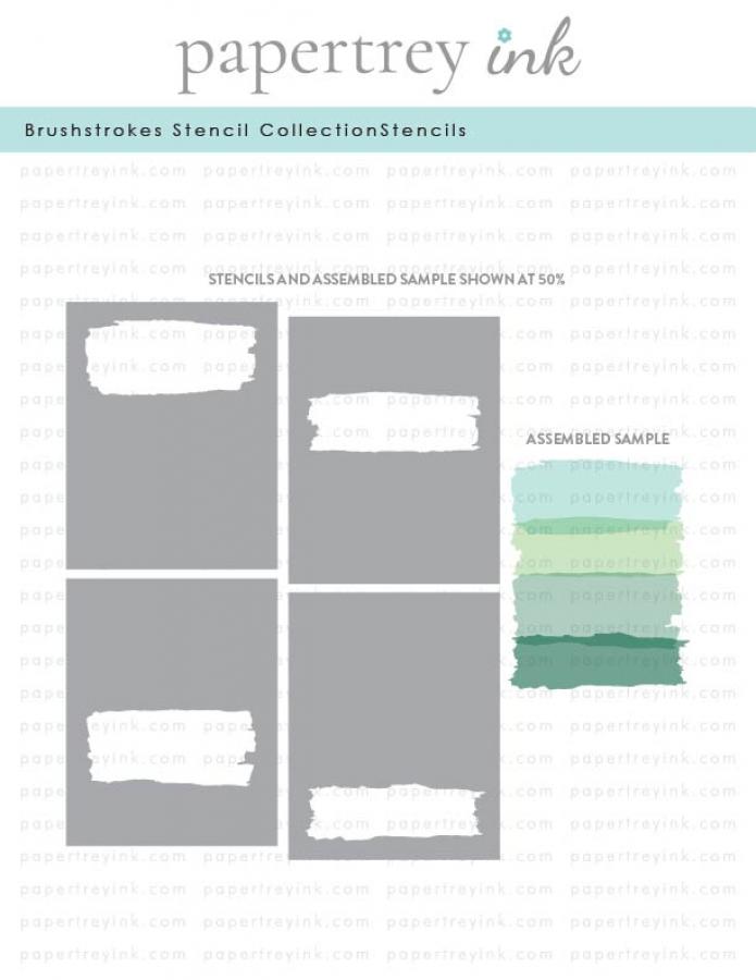 Brushstrokes Stencil Collection (set of 4)