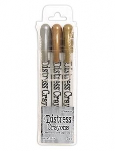 Tim Holtz Distress® Crayons Set Metallics