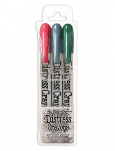 Tim Holtz Distress® Holiday Pearlescent Crayon Set #1
